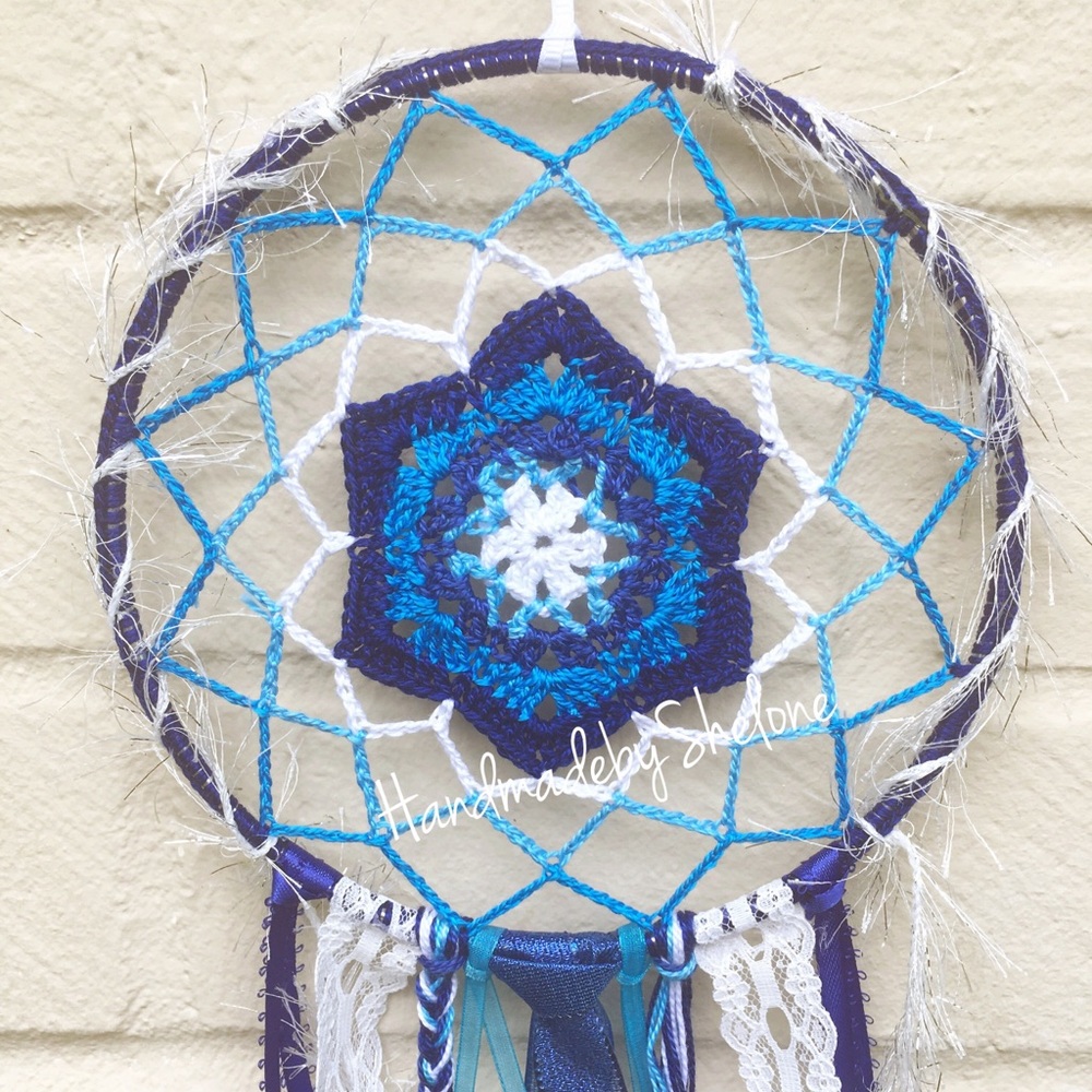 Three Blue Dream Catcher 💙 Handmade